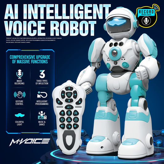 AI RC Robot with Voice Remote Control Intelligent Robot for Kids 3-8 gift