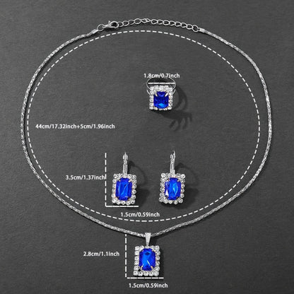 5-Piece Women's Light Luxury Quartz Watch & Square Diamond Jewelry Set – Perfect for Daily Wear & Gifting