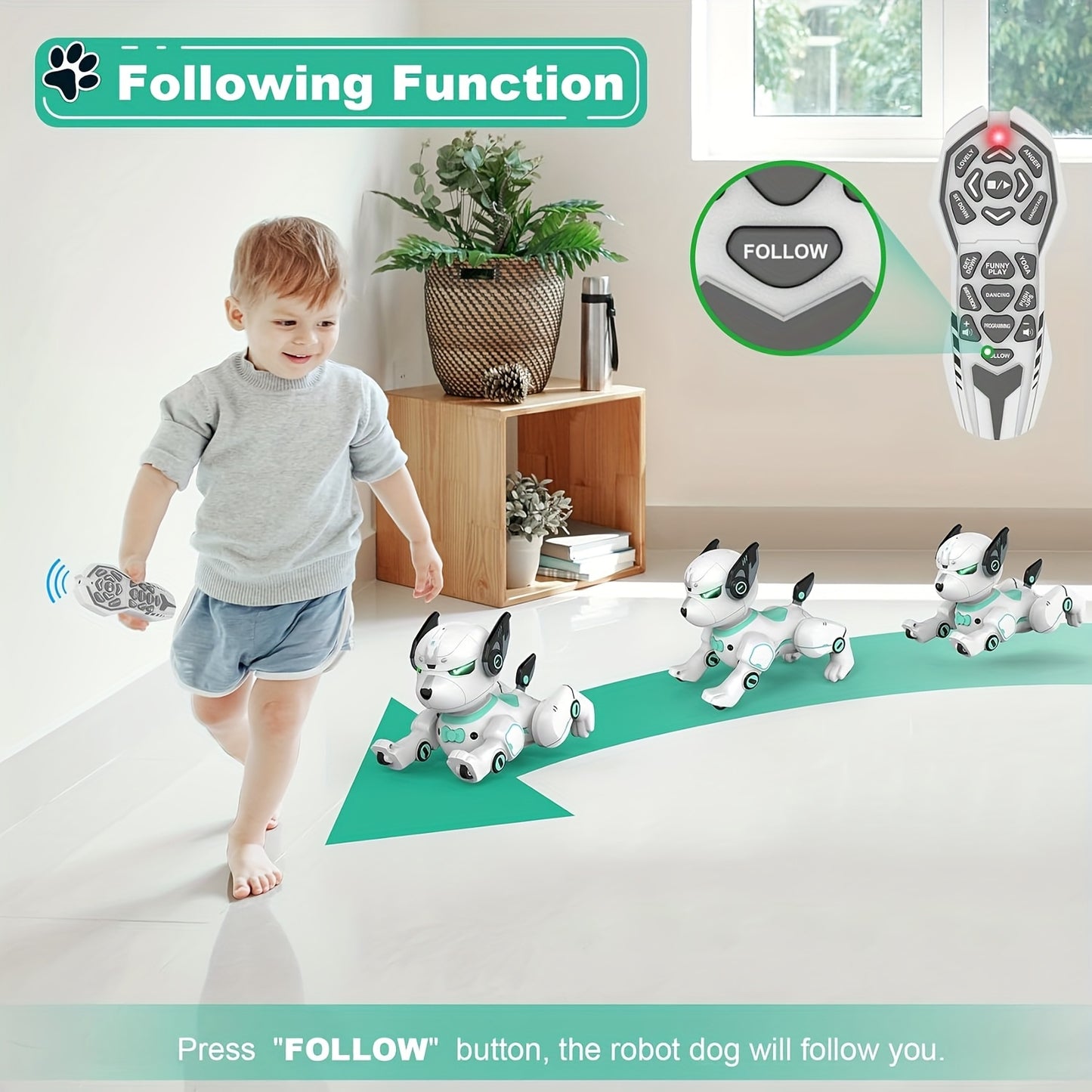 AI Robot Dog – Interactive Companion Toy, Stunt Features – Ideal Valentine's Day & Birthday Gift for Kids