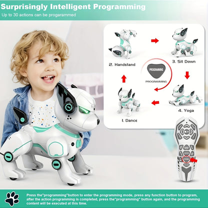 AI Robot Dog – Interactive Companion Toy, Stunt Features – Ideal Valentine's Day & Birthday Gift for Kids