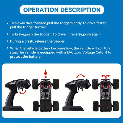 Fast RC Cars – 1:16 Scale, 40KM/H, 4X4 Monster Truck, Remote Control, Rechargeable – Ideal Xmas Gift