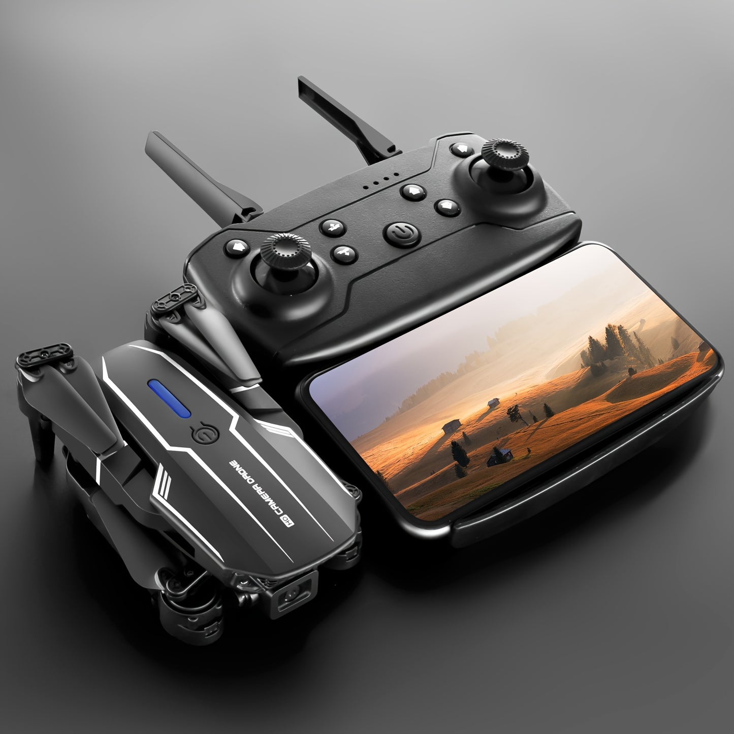 Foldable S101 Drone with Camera – Beginner-Friendly, Indoor/Outdoor – Ideal Halloween & Christmas Gift