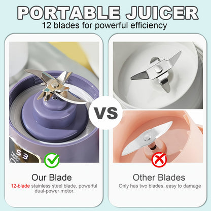 Portable USB Blender & Juicer – 10-17oz Capacity, Easy to Clean, Perfect for Smoothies, Shakes & Juices