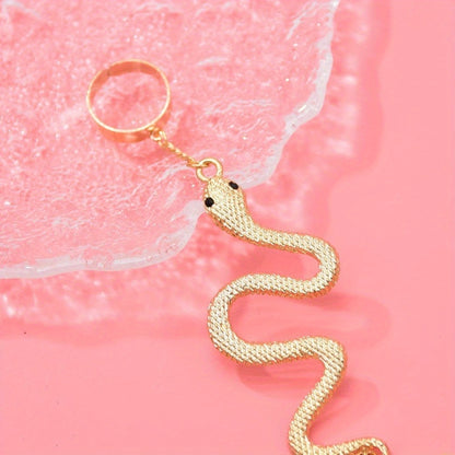 Boho-Chic Snake Chain Bracelet with Cubic Zirconia – Vintage Style, Perfect for Casual Wear & Gifting