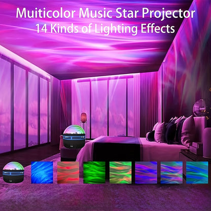 Aurora Star Projector – 7 LED Galaxy Lighting Modes with Remote, Ideal for Bedrooms, Camping, Weddings, Parties & Valentine's Day Gifts