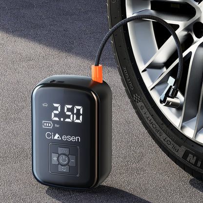 Cordless Tire Inflator – Portable, Digital Display, Multi-Nozzle – Perfect for Cars, Bikes & Motorcycles