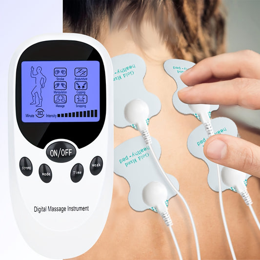 TENS + EMS Muscle Massager – 8 Electrodes, Pain Relief & Recovery, Portable – Ideal Gift