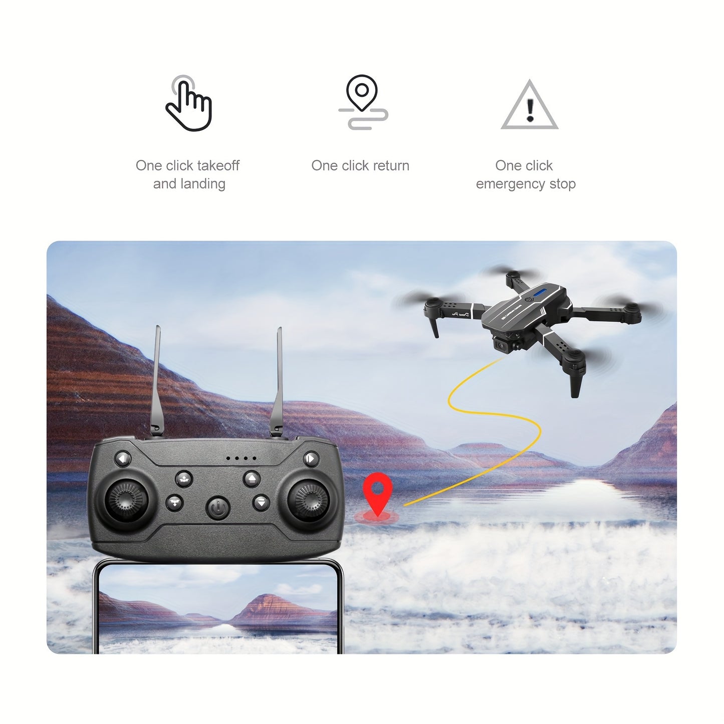 Foldable S101 Drone with Camera – Beginner-Friendly, Indoor/Outdoor – Ideal Halloween & Christmas Gift