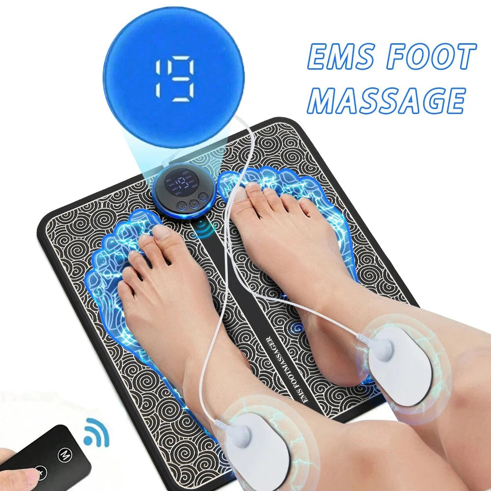 EMS Foot Massager with Heat - Pulse & Vibration