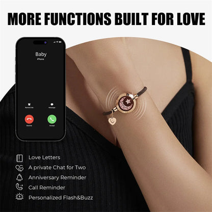 Long Distance Touch Bracelets - Light Up & Vibrate - Couples Jewelry