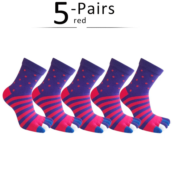 Colorful 5-Toe Socks for Men