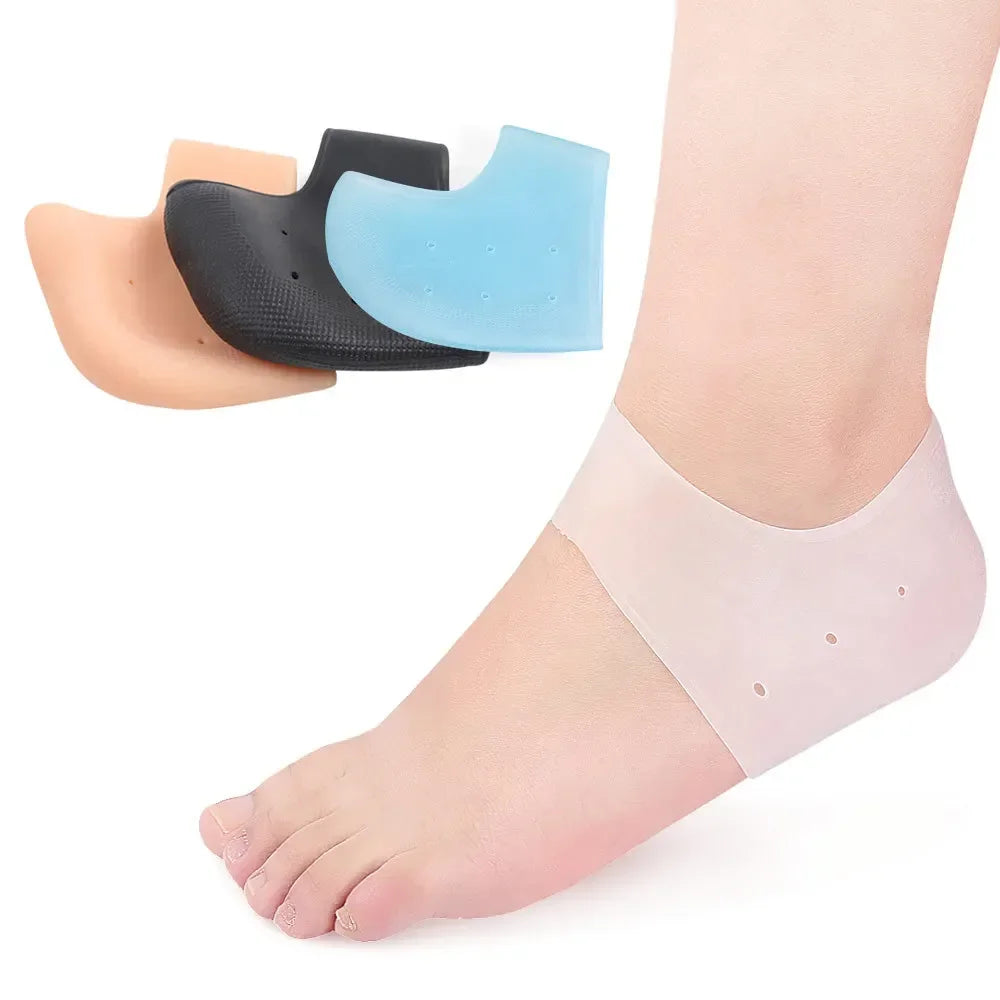 2PCS Heel Cushion Gel Heel Protector for Plantar Fasciitis Achilles Tendonitis Bone Spur Aching Feet Relieve Pain Pedicure Tools