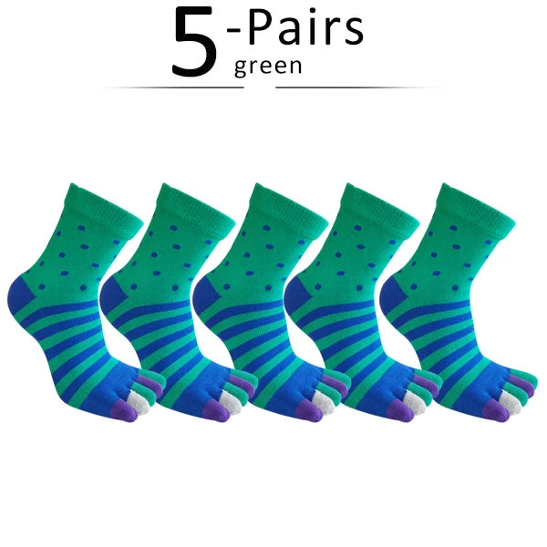 Colorful 5-Toe Socks for Men