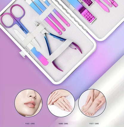 7-15pcs Professional Manicure & Pedicure Set