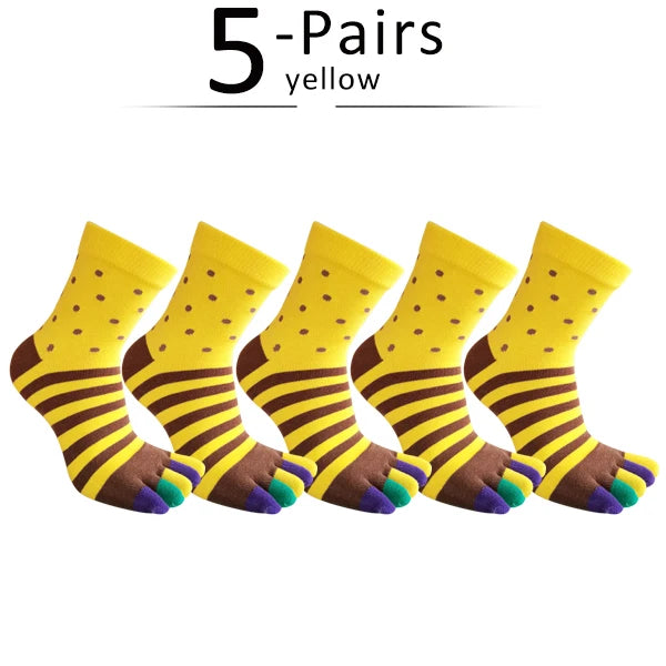 Colorful 5-Toe Socks for Men