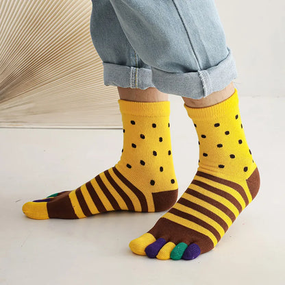 Colorful 5-Toe Socks for Men