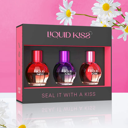 LIQUID KISS Women's Perfume Gift Set for Women Eau De Parfum Spray Fragrance Gift Sets for ALL YOUR X'S AND O'S 3pcs 3.4OZ