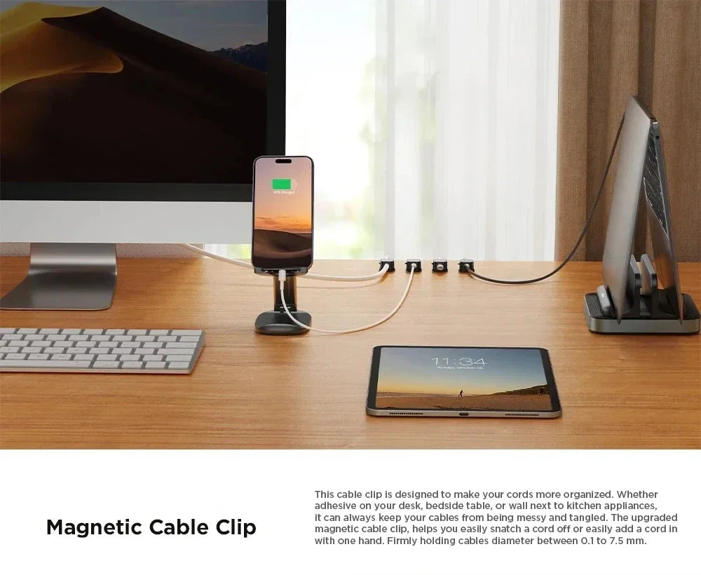 6 Pack Magnetic Cable Management Clips