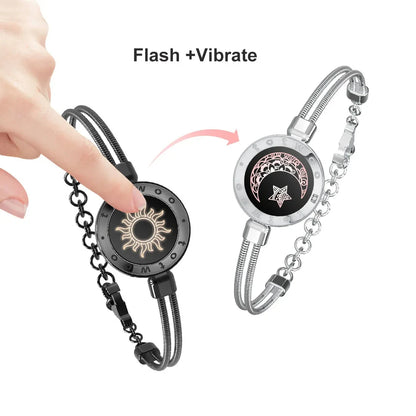 Long Distance Touch Bracelets - Light Up & Vibrate - Couples Jewelry