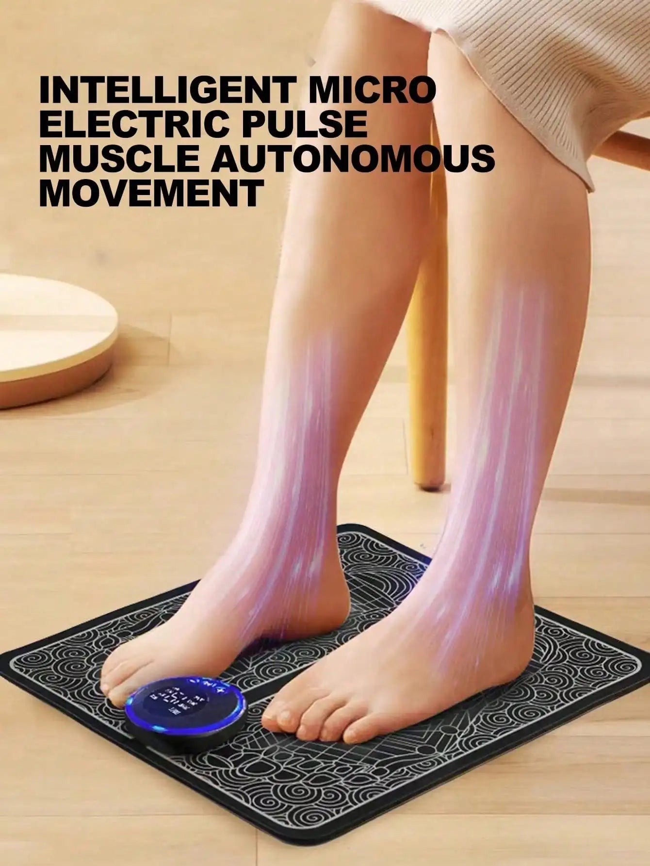 EMS Foot Massager with Heat - Pulse & Vibration