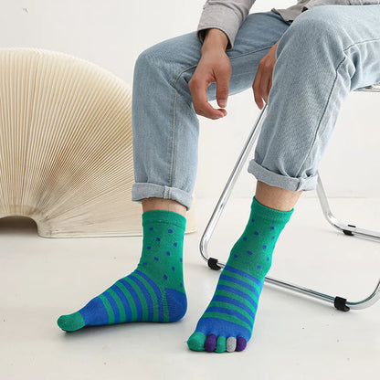 Colorful 5-Toe Socks for Men