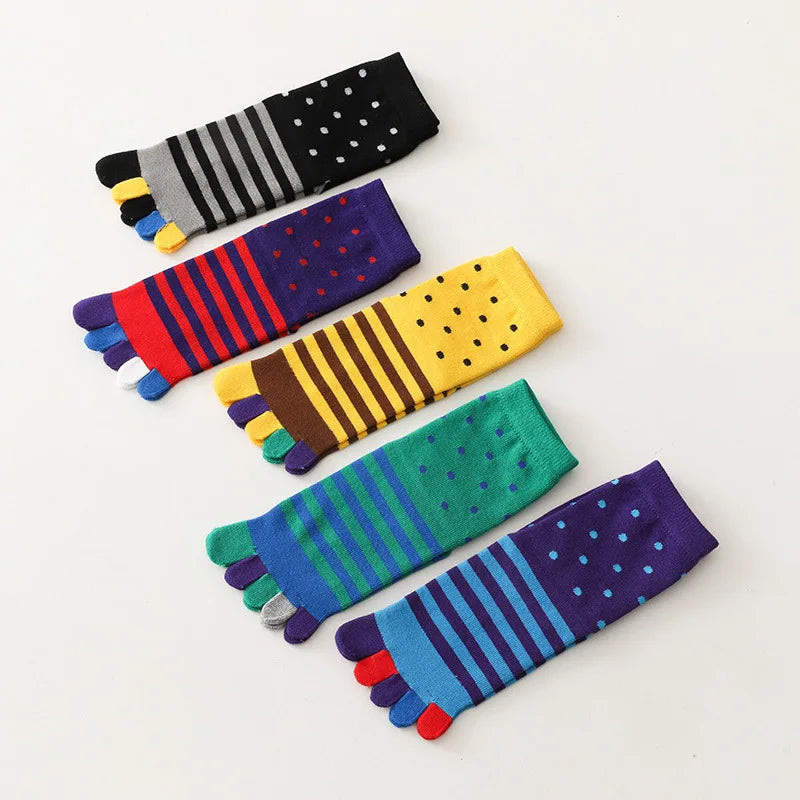 Colorful 5-Toe Socks for Men