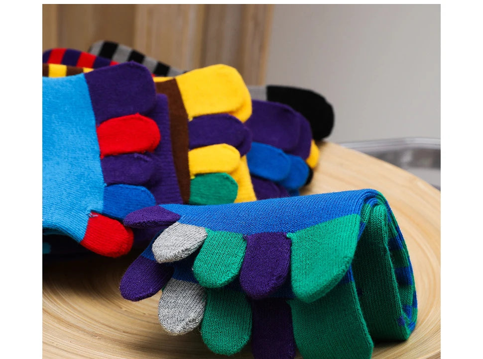 Colorful 5-Toe Socks for Men