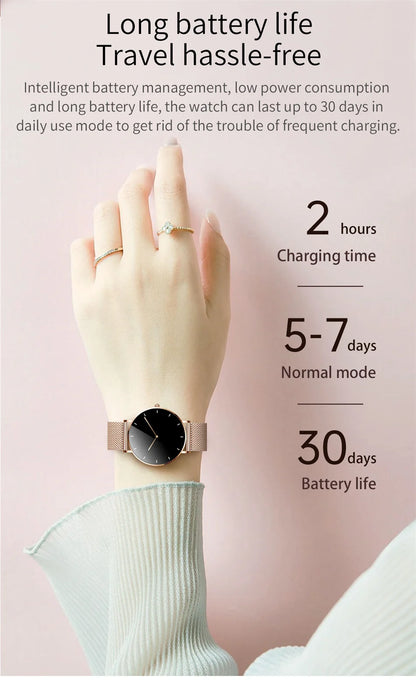 2024 New Xiaomi Mijia Smart Watch Women Thin HD Pixel Display Call Reminder Smartwatch Ladies Box Sports Digital Watches for Men