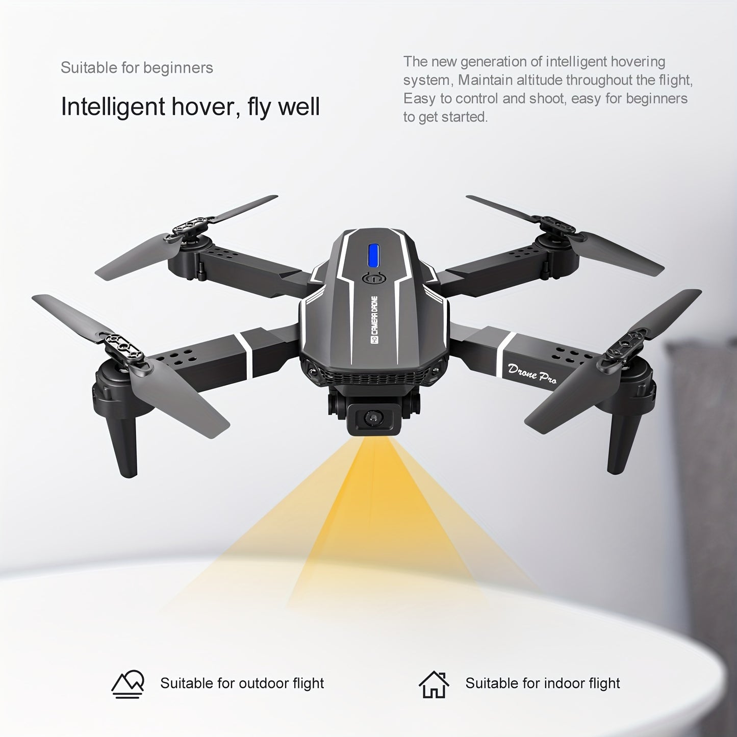 Foldable S101 Drone with Camera – Beginner-Friendly, Indoor/Outdoor – Ideal Halloween & Christmas Gift