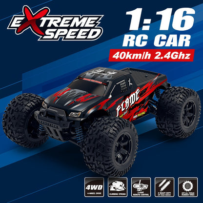 Fast RC Cars – 1:16 Scale, 40KM/H, 4X4 Monster Truck, Remote Control, Rechargeable – Ideal Xmas Gift