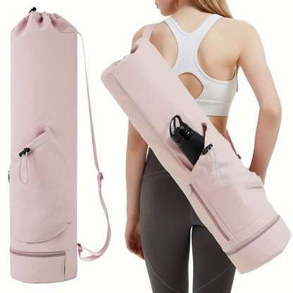 Large Yoga Mat Bag – 30-40L Capacity, Insulated Water Bottle Pocket, Waterproof Wet Pocket, Adjustable Shoulder Strap – Ideal for Fitness Enthusiasts